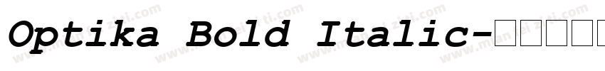 Optika Bold Italic字体转换